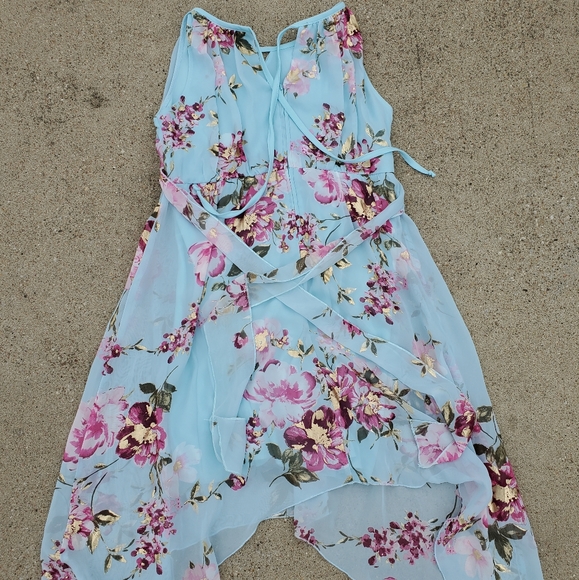 Poppies and Roses Spring Midi Dress sz 12 - Picture 4 of 5